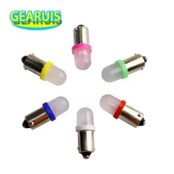 100X AC 6,3V DC 6V T4W BA9S # 44 # 47 F10 Frosted Len Non Polarity Pinball Game Machine LED-Lampen 9 Farben