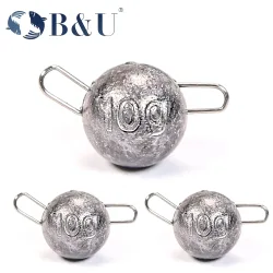 B&U Gewicht Sinker Angelzubehör Swing Jig Head Bullet Weights Fishing Cheburashka Soft Lure Group 2g-12g Hook Emergravated