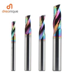 Dreanique 1 Stück 3,175 4 6 8 mm CNC-Einzelflöten-Schaftfräser aus Vollhartmetalllegierung, DLC-Beschichtungsfräser für Alu DSA1F