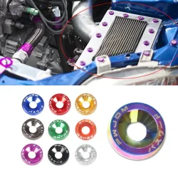 mrhello, M6 Aluminium 10 Stück/Packung Auto modifizierte Sechskantbefestigungen Kotflügelscheibe JDM Stoßstangenmotor konkave Schrauben