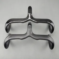 Ultraleichter integrierter Lenker und Vorbau, Fahrradlenker, ohne Logo, Rennrad, 3K