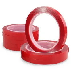 1 Rolle 3m Starkes Acryl-PET-Klebeband 1mm Dick Rotes Liner-Klebeband Transparent Doppelseitig Spurlos für Handy Tablet LCD-Bildschirm Glasreparatur