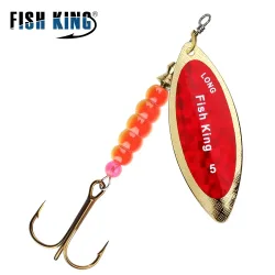FISH KING Spinner Köder Köder 4,5g/7,0g/12,5g/17,4g/27,1g Löffel Köder hecht Metall Angeln Köder Bass Harten Köder Mit Haken