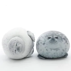 NONE, Angry Blob Seal Kissen Chubby 3D Neuheit Seelöwe Puppe Plüsch Stofftier Baby Schlafen Wurfkissen Geschenke für Kinder Mädchen