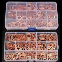 300/280/200/100Pcs Scheibe Kupfer Abdichtung Solide Dichtung Waschmaschine Sump Stecker Öl Für Boot Zerquetschen flache Dichtung Ring Werkzeug