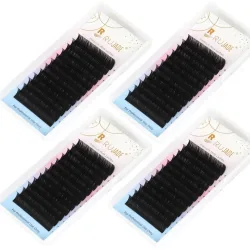 Lashrujade Faux Nerz Einzelwimpernverlängerung Regelmäßige klassische Wimpernverlängerung Russische Volumenwimpern für professionelles Make-up