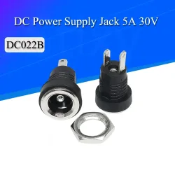 5/50 Stück 5A 30V DC-Stromversorgungs-Buchsenanschluss, weiblicher Einbaustecker, 5,5 mm 2,1 mm Steckeradapter, 2 Terminaltypen 5,5x2,1
