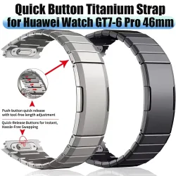 Quick-Button-Titanarmband für Huawei Watch GT7 Pro 46mm, Metallarmband ohne Lücken für Huawei Watch GT6 Pro 46mm, Armband, Correa