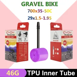 46g CYDY TPU Schlauch 700C GRAVEL Bike 700x35-50C für 35C 38C 40C 45C 50C Reifen Fahrradkamera MTB 29x1.5-1.95 Pneu Aro Reifen