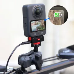 Schnellverschluss-Magnethalterung für DJI Osmo 360 Action-Kamera, Ladestation mit USB-C-Anschluss, 1/4 Zoll Stativ, Selfie-Stick, Motorradhalterung