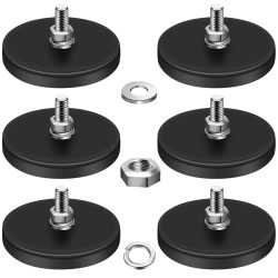 C43 Neodym-Magnet, gummibeschichtete Montagemagnete, schwarzer Bolzenmagnet, lackierte Oberfläche mit Schrauben, Muttern für die Beleuchtung von Kamera-Werkzeugen