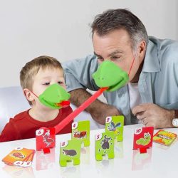 Frosch Eidechse Maske Wagging Zunge Lecken Karten Brettspiele für Kinder Familie Party Spielzeug Antistress Lustige Desktop Puzzle Spiel Spielzeug