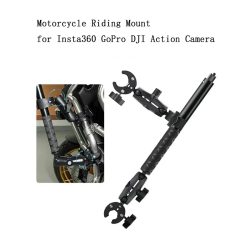 Motorrad-Doppelhalterungsarm-Klemme + 1,5m Verlängerter Selfie-Stick für Insta360 X5 X4 X3 GoPro 13 12 11 10 9 8 7 DJI Action 5 4