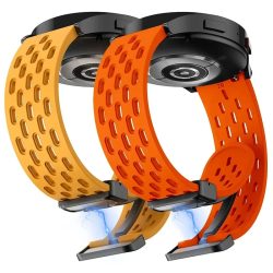 20 mm 22 mm Loch Silikon Magnetarmband für Samsung Galaxy Watch 6 4 klassisches Armband für Samsung Watch 5pro Active2 Gear S3 Band