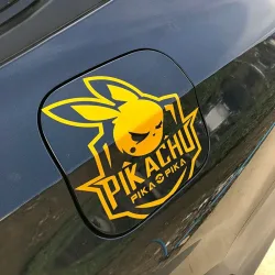 Anime Pokemon Pikachu Autoaufkleber, reflektierender Aufkleber für Tankdeckel, Windschutzscheibe, Kofferraum, Motorrad, Laptop, Gepäck, Koffer, Geschenk