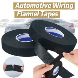 -40 ° C bis 80 ° C 9-32mm Breite Hitzebeständiges Flanell-Klebeband für Kfz-Verkabelung Schwarzes Hochtemperatur-Klebeband für Kabel