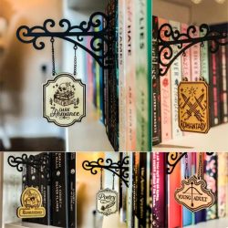 Buchdekoration, literarische Leser zum Aufhängen von Schildern, kreatives Lesezubehör für Enthusiasten, Wandkunstdekoration, Heimdisplay
