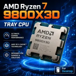 AMD Ryzen 7 9800X3D Prozessor 8-Kern 16-Thread AM5 Desktop-CPU 3D V-Cache Gaming-Prozessor Tray Ohne Box