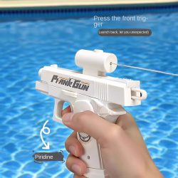 Lustige doppelseitige umgekehrte Wasserpistole ? Sommer-Streich-Spielzeug, taktisches Mini-Wassersprühgerät für Kinder und Erwachsene, Pool-Strand-Wasserkampf