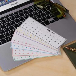 Ukrainische Sprach-Tastaturaufkleber für Desktop- und Laptop-Computer, Einseitig Transparente Gravierte Aufkleber
