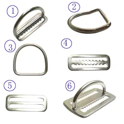 2-Zoll Edelstahl Tauchgurt-Gewichtsbandhalter D-Ring Gurtband-Rückhalter Stopper Freitauchen BCD Zubehör
