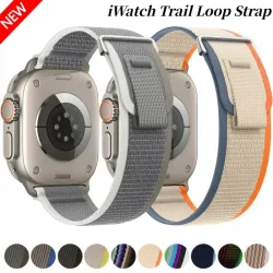 Trail Loop Armband für Apple Watch Ultra 4/3/2 49mm Series 12 11 10 9 8 46mm 45mm 41mm 42mm Sport Nylon Armband iWatch 6 SE 44mm