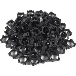 100 Stück 18650 Lithium-Batterie-Halter, Kunststoff-Akku-Halterung, zylindrische Zellen-Batterie-Ständer, Zellen-Abstandshalter für DIY feste Batte