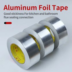 1 Rolle hochtemperaturbeständiges Aluminiumfolienband, wasser- und ölbeständig, flammhemmend und sonnenbeständig, handreißbar