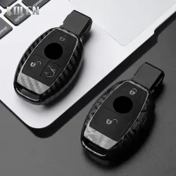2 3 Tasten Carbon Faser Auto Schlüssel Fall Abdeckung Fob Für Mercedes Benz A B C E Klasse GLS GLA GLK GLC CLS CLA W204 W205 W212 W463 W176