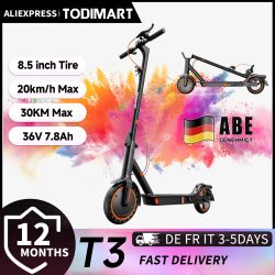 TODIMART N3B Elektro-Scooter mit ABE-Zulassung | 250W Motor,36V 7,8Ah Akku,8,5 Zoll schlauchlose Reifen, faltbar bis 20km Reichweite für Stadtpendler Elektroroller für Erwachsene