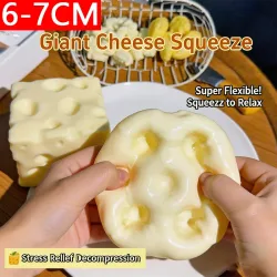 5/6/7CM Jumbo Käsewürfel Stressball Formbarer Quetsch-Dekor Nicht-Springend oder Springend ASMR Sensorisches Anti-Stress-Relief Squishy Spielzeug