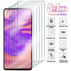 5-1 Stück gehärtetes Glas für Samsung Galaxy A12 A22 A32 A42 A52 4G 5G A03 A13 A23 A33 A53 A73 Displayschutzfolie für Galaxy A52s