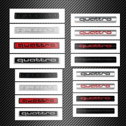 1 Stück 3D ABS Auto QUATTRO Emblem Karosserie Heck Kofferraum Fenster Aufkleber Abzeichen Dekoration Aufkleber Auto-Modifikation Zubehör für Audi Logo