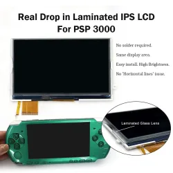 Hispeedido Neuer Laminierter IPS-LCD-Bildschirm für PSP 3000, Kein Schweißen Erforderlich, Hochhelles Display für PSP 3000, Einfach zu Installieren
