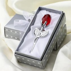 6-farbige Kristallglas-Rosen-Blumenfiguren zum Basteln, Valentinstag, Gastgeschenke, Weihnachtsgeschenk für Liebhaber, Souvenir, Zuhause, Hochzeitsdekoration