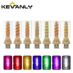 1 Stück USB LED-Beleuchtung Spiralförmige Filament-Touch-Dimm-Glühbirne 5V Retro LED-Lampen Plug-and-Play Dekorative Ambiente-LED-Beleuchtung für Auto