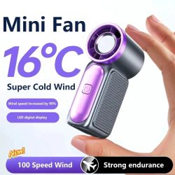 Mini-Handventilator, 3600 mAh, tragbarer Hochgeschwindigkeits-Turbo-Taschenventilator für Reisen im Freien