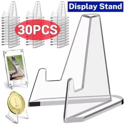 1-30PCS Klar Acryl Münze Display-ständer Halter Kleine Staffelei Rack Trading Card Halter Unterstützung für Kpop Idol karte Organizer