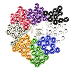 10 Stück/Packung M6 Unterlegscheiben JDM-Stil Universelle Roller-Befestigungsschrauben Aluminiumlegierung Sechskant-Auto-Tuning-Befestigungselemente