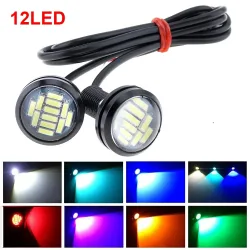2pcs 18mm 23mm Auto Adler Auge LED 12V Blitz drl Tagfahrlicht 9w LED Backup Rückfahr parks ignal lampen Automobile
