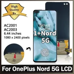 Super AMOLED für OnePlus One Plus Nord LCD-Display Touchscreen-Digitizer-Panel für 1+Nord 5G AC2003 AC2001 LCD-Rahmen