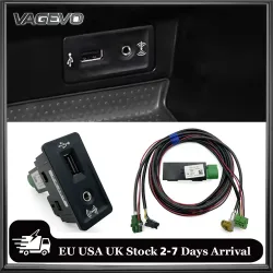 CarPlay Media USB AUX Schalter MIB2 MDI USB AMI Adapter Steckerbuchse 5Q0035726E 5Q0 035 726 E Für VW Golf 7 MK7 VII Für Passat B8