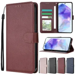 Brieftaschen-Hülle mit Magnetverschluss aus Leder für Samsung Galaxy A05s A06 A07 A12 A13 A14 A15 A16 A17 A24 A26 A34 A35 A36 A52 A53 A54 A55 A56