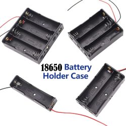 3 Stück 18650 Batteriehalter Box 1 Slot 3,7 V Batterie Aufbewahrungskoffer 1/2/3/4 Zellen Kunststoffbehälter mit verbinden schwarzen roten Drähten