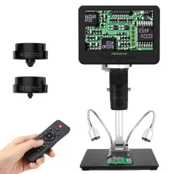 Andonstar AD249S-M 10,1'' IPS LCD UHD 2160P HDMI Digitalmikroskop 2000X mit 3 Objektiven für PCB Telefon Reparatur Löten Microscopio