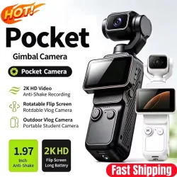 4K Handheld-Taschenkamera mit HD-Drehbildschirm, fortschrittlicher Bildstabilisierung, Foto- und Videoaufnahme, Wi-Fi-Datenübertragung