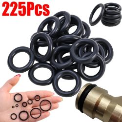 225-teiliges O-Ring-Set: Langlebige Gummidichtungen für Automobil und Maschinenbau, Ideal für Sanitärinstallationen - Öl- und wasserbeständig, verschiedene Größen