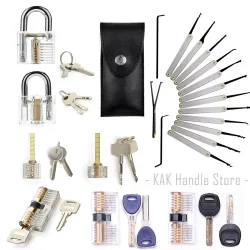 15-31-teiliges Lockpicking-Set Transparente Schlosserwerkzeuge Multifunktionales Übungsschloss-Set Vorhängeschloss Stahl-Handwerkzeuge Hardware-Werkzeuge