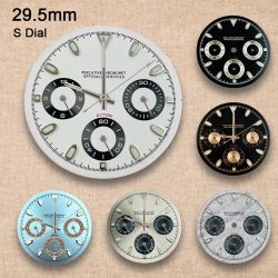 29,5 mm S-Logo-Zifferblatt, VK63-Zifferblatt, DTN-Panda-Zifferblatt, geeignet für VK63-Uhrwerk, grün leuchtende Uhr, Modifikation, Zubehör, Werkzeuge