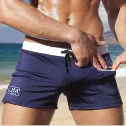 JOCKMAIL Herren Badehose Kurze Schwimmshorts Badeanzug Badeshorts Strandshorts mit Reißverschlusstasche Sommer